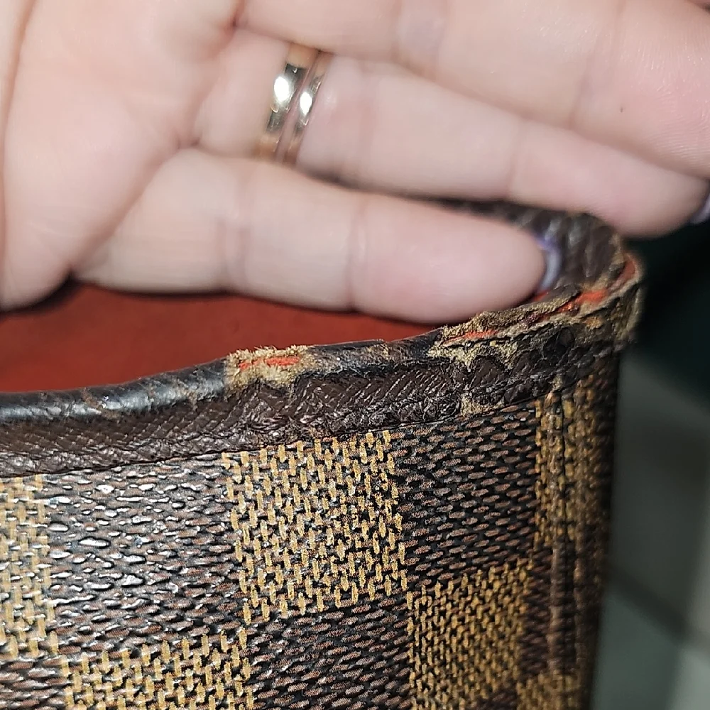 LOUIS VUITTON Damier Ebene Marais With COA Bucket REHAB - Picture 10 of 13